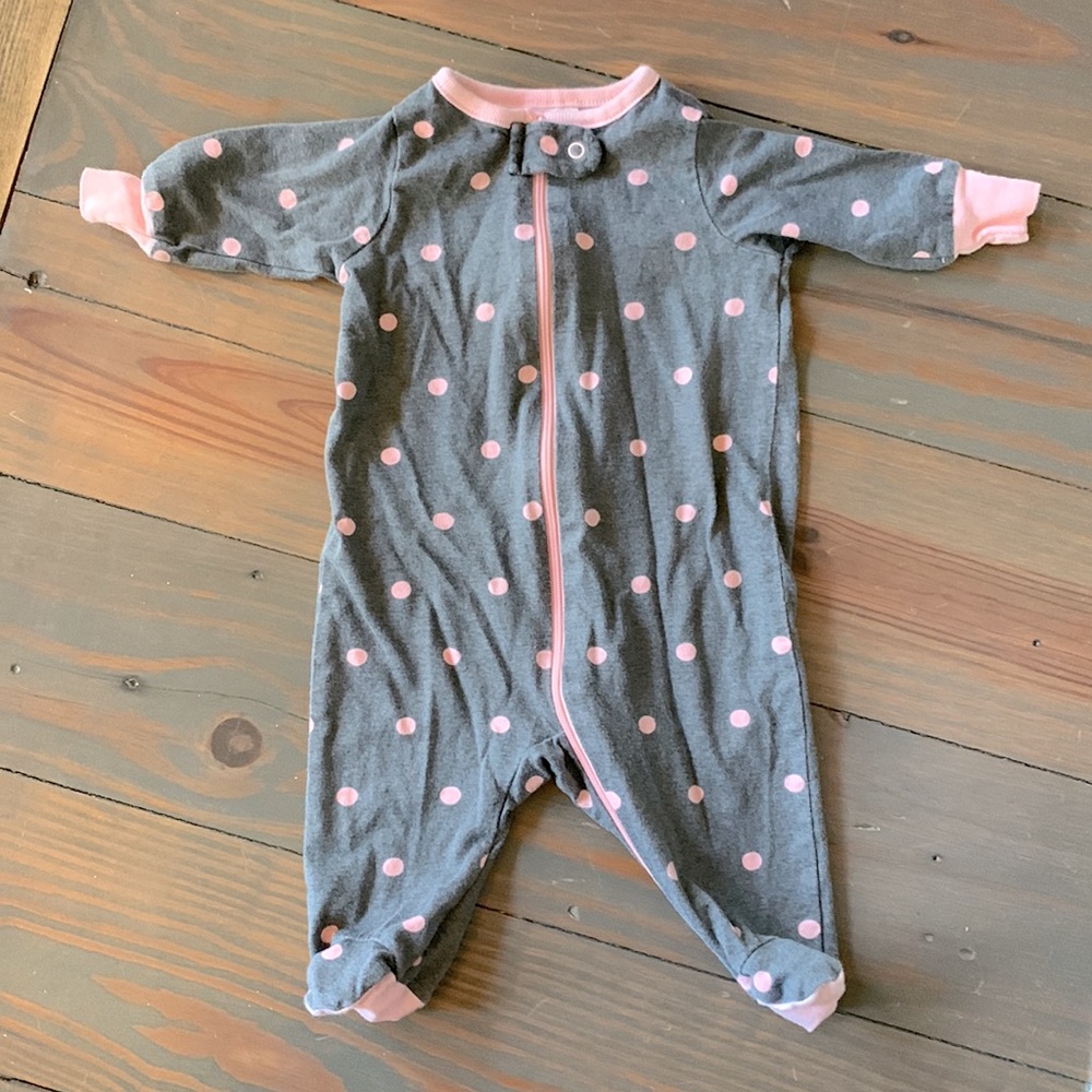 **5 for $30**— Gerber pink/grey Footie